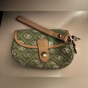 Dooney & Bourke Vintage Y2K Monogram Wristlet Clutch